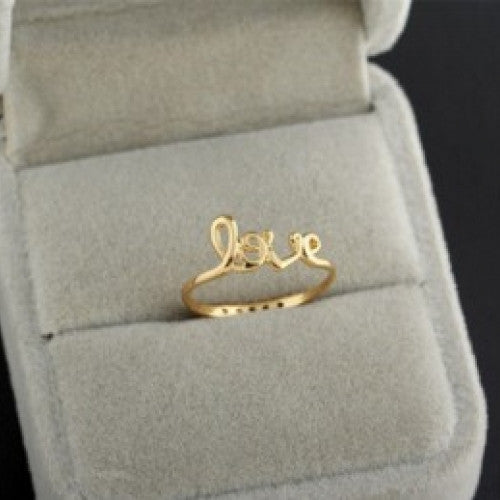 Alloy Love Letters Rings,Fashion ring All sizes Hot sale Fashion Exquisite