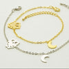 Gold Chain Link Night Vintage Owl Charm Bracelet for Women